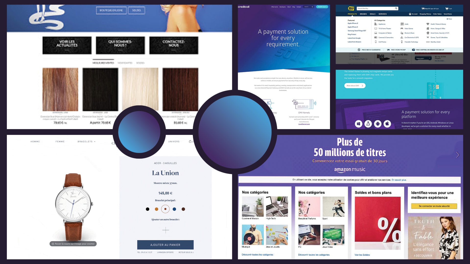 Planche d'humeur d'inspirations pour la refonte du site de CERTIDEAL
