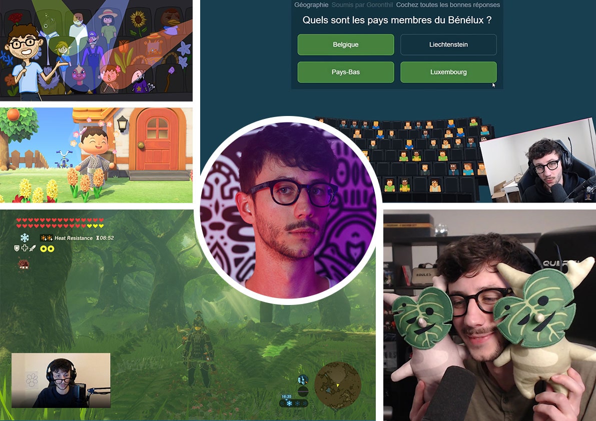 Planche d'humeur de l'identité du streamer Ponce