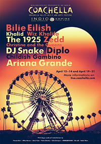 Affiche exercice pour le festival Coachella