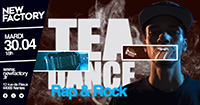 Affiche pour une soirée Teadance sous le thème rap-rock