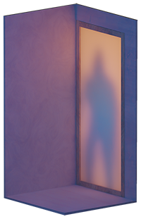 Rendu de la porte d'une chambre en 3D