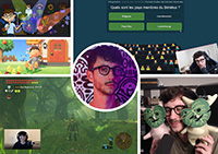 Planche d'humeur de l'identité du streamer Ponce
