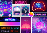 Planche d'humeur d'inspirations pour le site du streamer Ponce