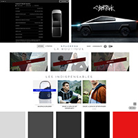 Planche d'humeur d'inspirations pour la création du site de POWER-ZERO