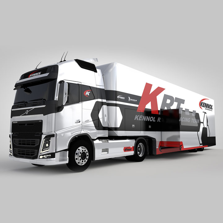 3D project of stickers for a Kennol motorhome